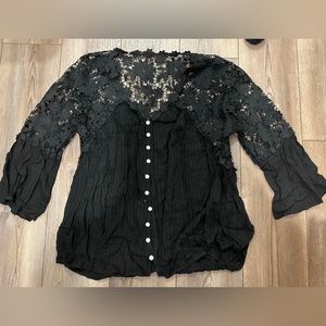 Black lace top